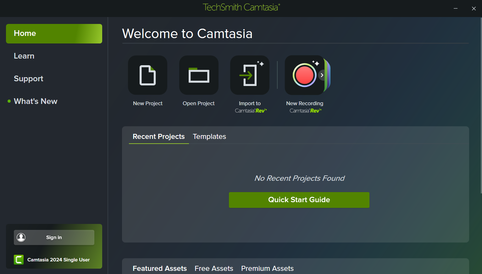 Màn hình Camtasia